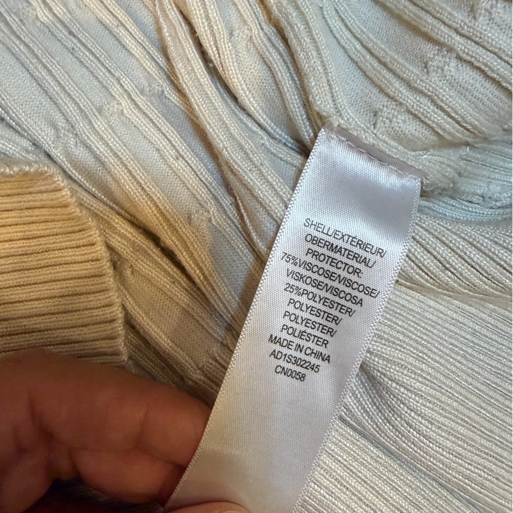 Adrianna Papell Cream and Black Knit Cardigan - Picture 3 of 4